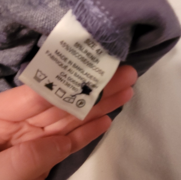 (4X) Blue Linen blend pants - Picture 2 of 3